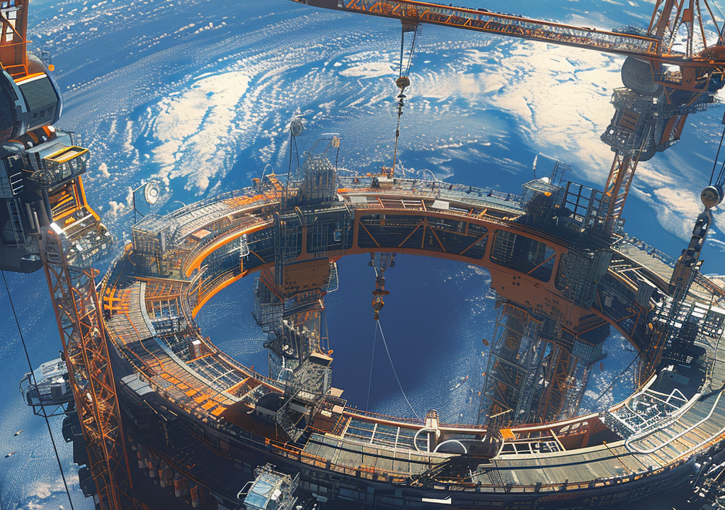 A Space Construction Site in Earth’s Orbit, The Future of Spaceship Construction!